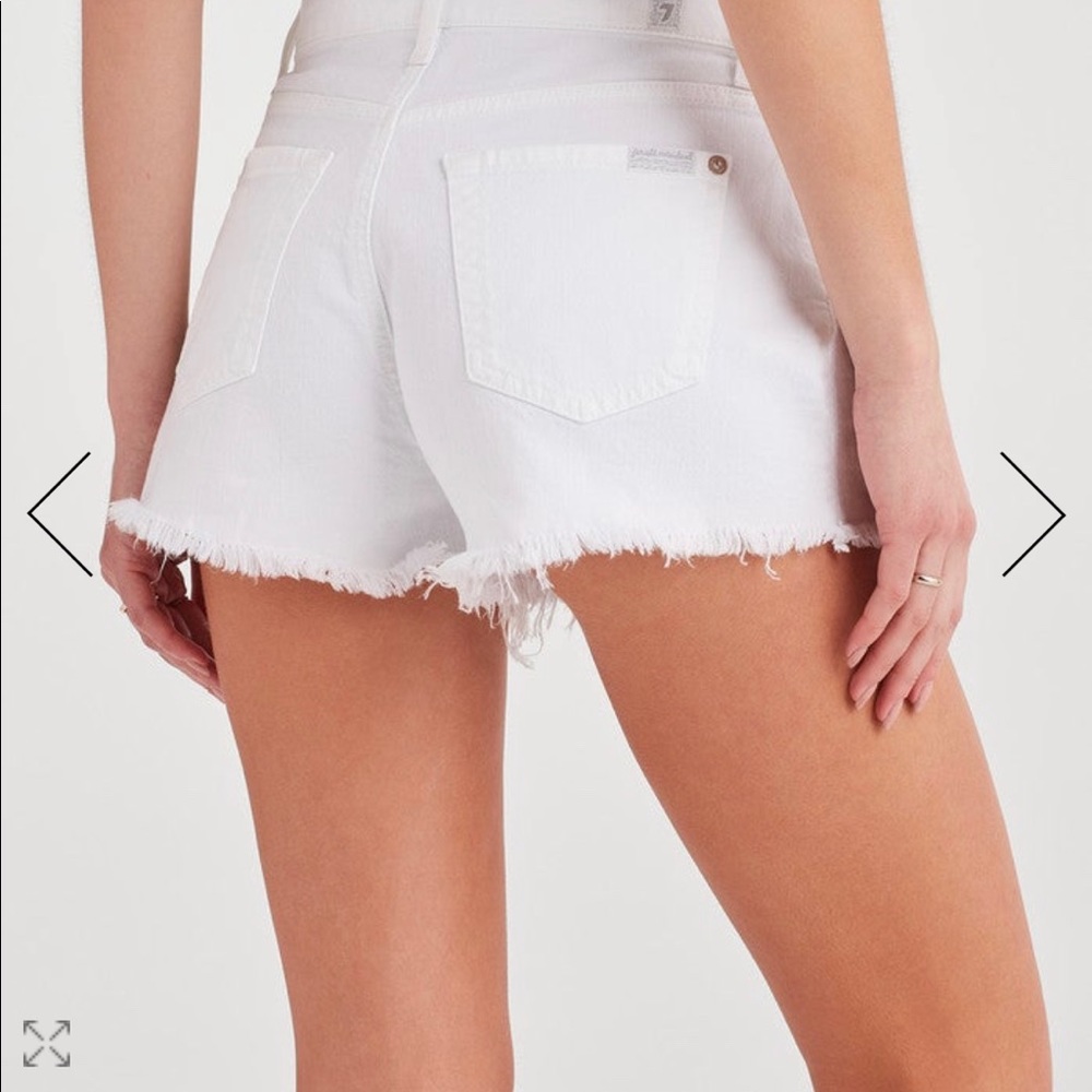 7 for All Mankind White Cutoff short